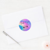 Sticker Rond Faux Holo Custom Merci Business Classic Round (Enveloppe)