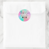Sticker Rond Faux Holo Custom Merci Business Classic Round (Sac)