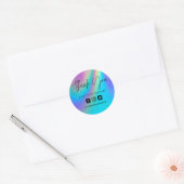 Sticker Rond Faux Holo Custom Merci Business Classic Round (Enveloppe)