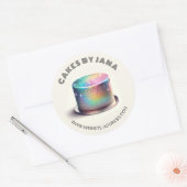 Sticker Rond Faux Holographic Rainbow Parties scintillant boula (Enveloppe)