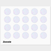 Sticker Rond Faux holographie effet texture bleu (Feuille)