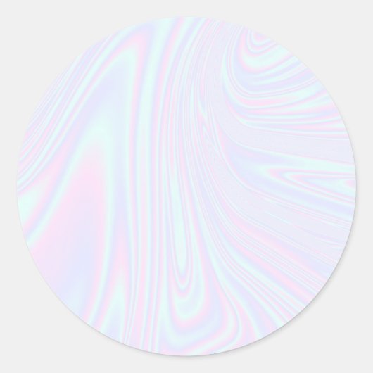 Sticker Rond Faux holographie effet texture bleu (Devant)