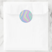 Sticker Rond Faux Holographique Arc-en-ciel personnalisé tendan (Sac)
