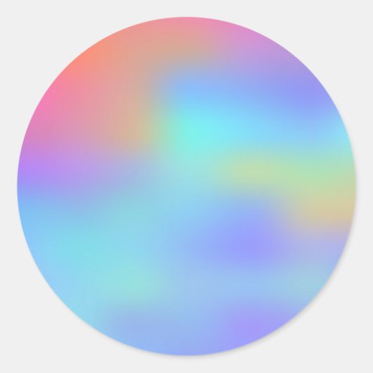 Sticker Rond Faux Holographique Bright Custom tendance (Devant)
