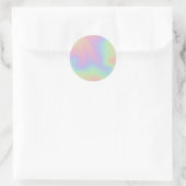 Sticker Rond Faux Holographique Pastel Personnalisé Classic Rou (Sac)