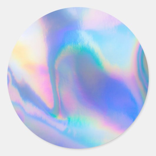 Sticker Rond Faux Holographique Personnalisé tendance (Devant)