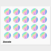 Sticker Rond Faux Holographique Personnalisé tendance (Feuille)