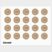 Sticker Rond Faux Kraft paper look custom logo circular text (Feuille)
