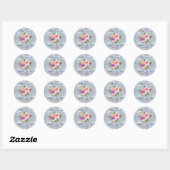Sticker Rond Faux Mère de Pearl (Feuille)