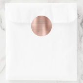 Sticker Rond Faux Métallic Rose Gold Vide (Sac)