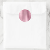 Sticker Rond Faux Métallic Rose Vierge (Sac)