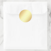 Sticker Rond Faux Or Blank glamour Élégant Modèle (Sac)