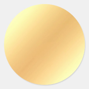 Sticker Rond Faux Or Blank Modèle Moderne Chic
