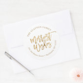 Sticker Rond Faux papier métallisé Adresse de retour de Noël (Enveloppe)