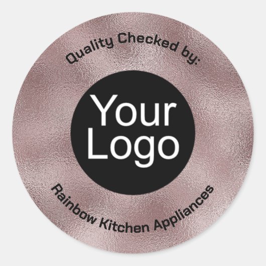 Sticker Rond Faux rose foncé (Devant)