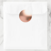 Sticker Rond Faux Rose Gold Blank Modèle (Sac)