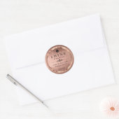Sticker Rond Faux Rose Gold Foil (Enveloppe)