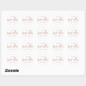 Sticker Rond Faux Rose Gold Foil (Feuille)
