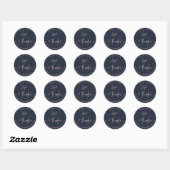 STICKER ROND FAUX ROSE GOLD LOVE+THANKS SIGNATURE SCRIPT (Feuille)