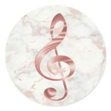faux rose or musique treble clef sur marbre