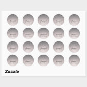 Sticker Rond Faux rose pâle Parties scintillant douce 16 Annive (Feuille)