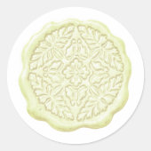 Sticker Rond Faux sceau de cire, ivoire (Devant)
