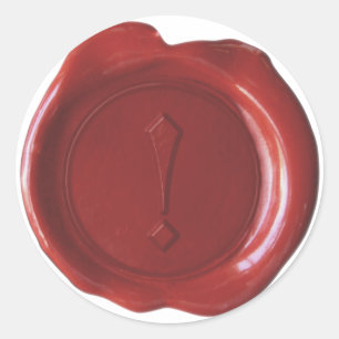 Sticker Rond Faux Sceau de cire - Rouge de sang - Marque d'expl