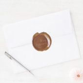 Sticker Rond Faux sceaux de cire - Écriture Marron Clair - Joye (Enveloppe)
