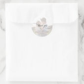 Sticker Rond Faux Vellum Effet Merci photo Script Mariage (Sac)