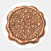 Sticker Rond Faux Wax Seal, Copper (Devant)