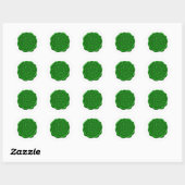 Sticker Rond Faux Wax Seal, Grass Green (Feuille)