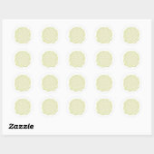 Sticker Rond Faux Wax Seal, Ivory (Feuille)