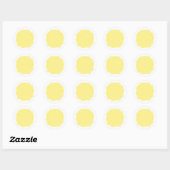 Sticker Rond Faux Wax Seal, Lemon Yellow (Feuille)