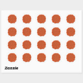 Sticker Rond Faux Wax Seal, Orange (Feuille)