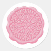Sticker Rond Faux Wax Seal, Pinky Pink (Devant)