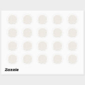 Sticker Rond Faux Wax Seal, White (Feuille)