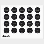 Sticker Rond Faveur Cosmique Moderne Chic Éclaboussure Dorée Bl (Feuille)
