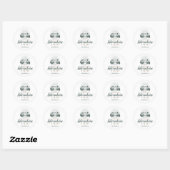 Sticker Rond Faveur d'autocollant de baby shower d'aventure (Feuille)