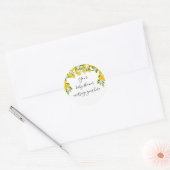 Sticker Rond Faveur de Baby Shower Floral de Citron Vert (Enveloppe)