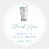 Sticker Rond Faveur de Baby Shower Mariage Course de Chevaux Mi (Devant)