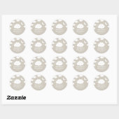 Sticker Rond Faveur de Baby Shower Nuage (Feuille)
