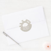 Sticker Rond Faveur de Baby Shower Nuage (Enveloppe)