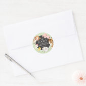 Sticker Rond Faveur de Baby Shower pour Animaux de la Ferme (Enveloppe)