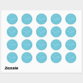 Sticker Rond Faveur de baptême Confetti Bleu Bébé (Feuille)