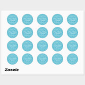Sticker Rond Faveur de baptême Confetti Bleu Bébé (Feuille)