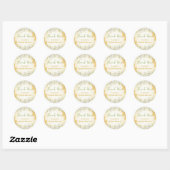 Sticker Rond Faveur de Bumblebee Daisy Mariage Remercier Bourdo (Feuille)