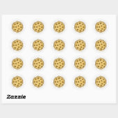 Sticker Rond Faveur de cookie sucré aquarelle pour anniversaire (Feuille)