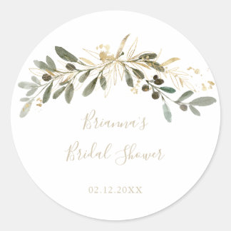 Sticker Rond Faveur de douche de mariée automnale à feuillage d