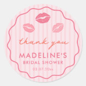 Sticker Rond Faveur de douche de mariée de la Saint-Valentin ro (Devant)