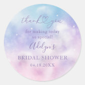 Sticker Rond Faveur de douche nuptiale Nuages Rêveurs (Devant)